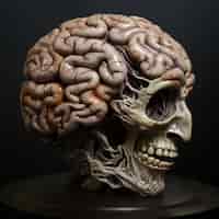 Бесплатное фото Детальная структура человеческого мозга