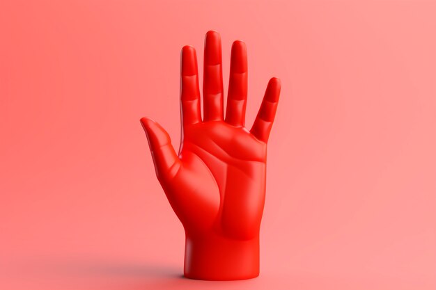 Human hand in studio