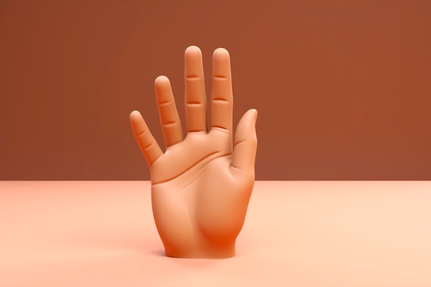 Human hand in studio