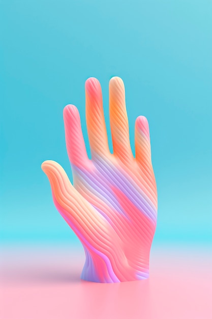 스튜디오에 있는 인간의 손