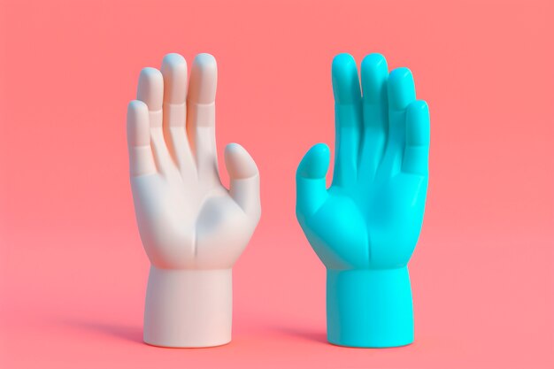 Human hand in studio