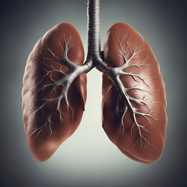 Human kidney anatomy 3D illustration Conceptual image of human organs