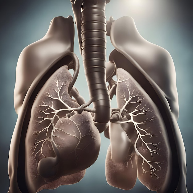 Бесплатное фото Анатомия почек человека на сером фоне 3d иллюстрация медицинская концепция