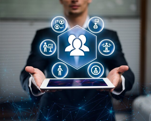 Free photo human resources concept  with man