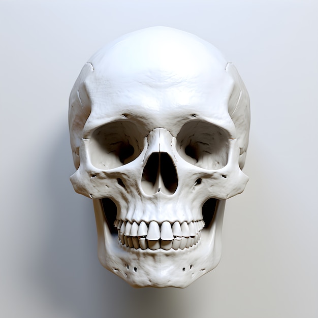 Human skull in studio