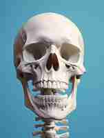 Free photo human skull in studio