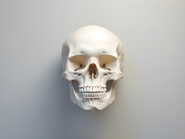 Human skull in studio