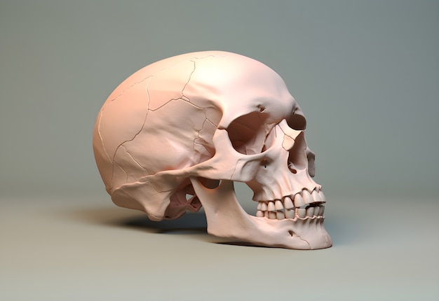 스튜디오에 있는 인간의 두개골