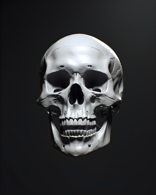 スタジオの人間の頭蓋骨