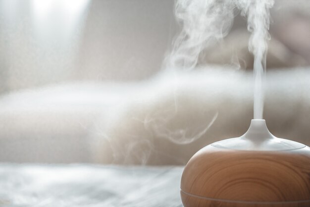 Humidifier on the table in the living room.