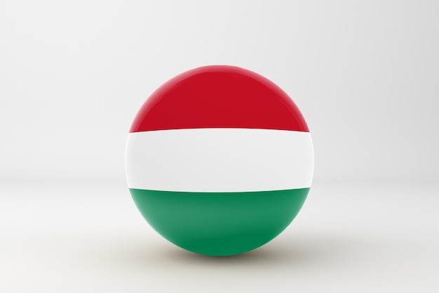 Free photo hungary flag in white background