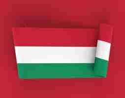 Free photo hungary ribbon banner