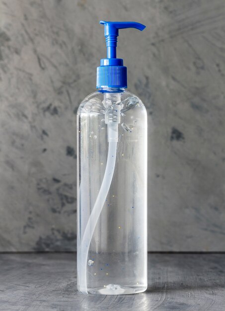 Hygienic hydroalcoholic gel in bottle