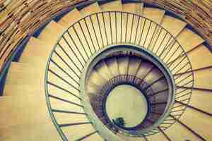 Free photo hypnosis swirl stairs abstract interior