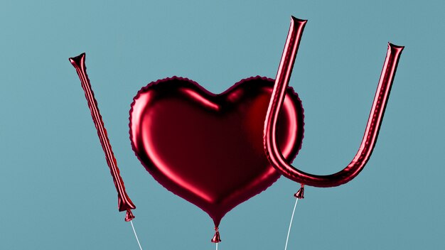 사랑 해요 메시지 풍선