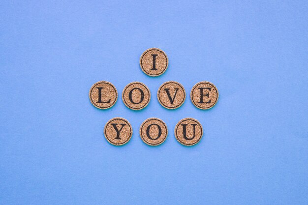 I love you writing on corks