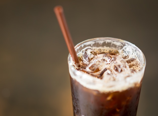 Free photo ice coffee americano