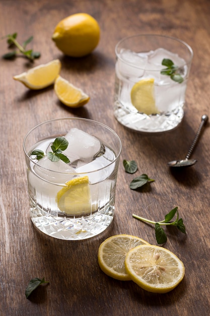 Ice cold drinks ready to be served