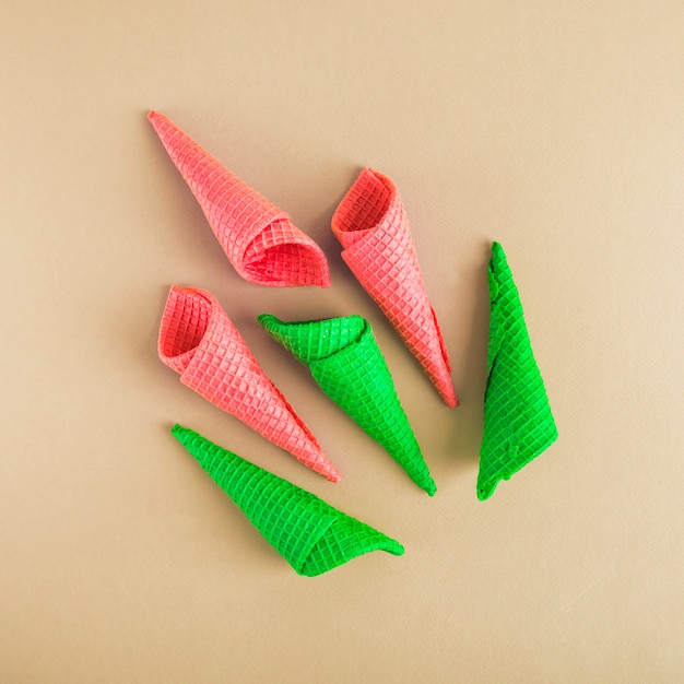 Free photo ice cream cone composition