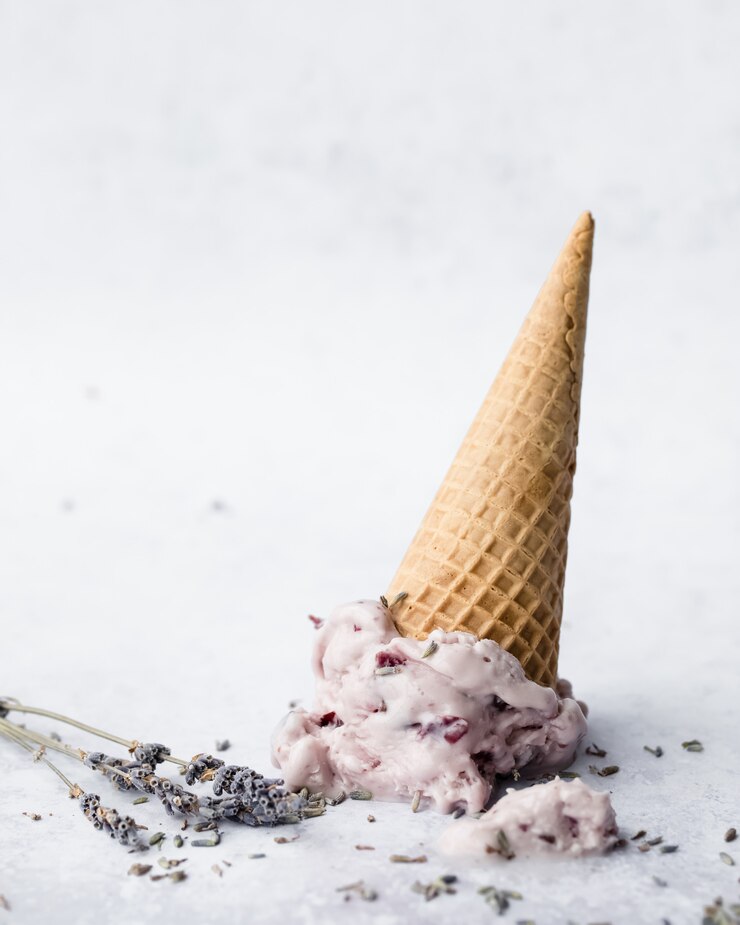 Free Photo ice cream on white surface