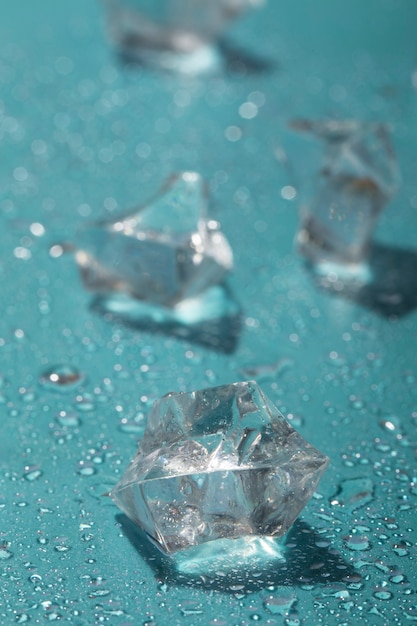 Free photo ice cube background still life