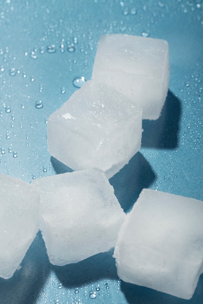 Free photo ice cube background still life