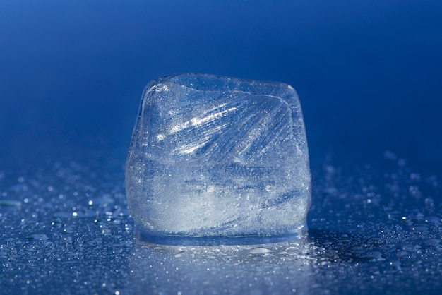 Free photo ice cube background still life