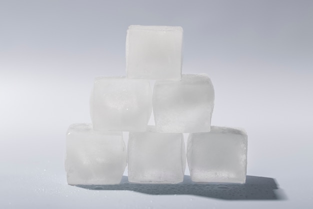 Free photo ice cube background still life