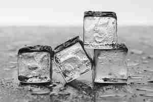 Free photo ice cubes arrangement still life