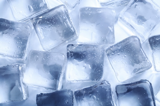 Ice cubes texture background