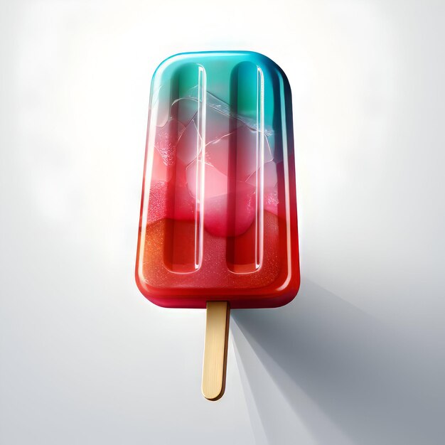 Free photo ice lolly on a white background realistic vector illustration