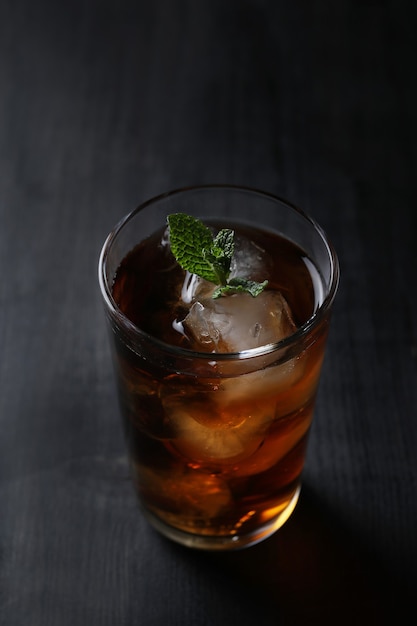 Ice tea with mint