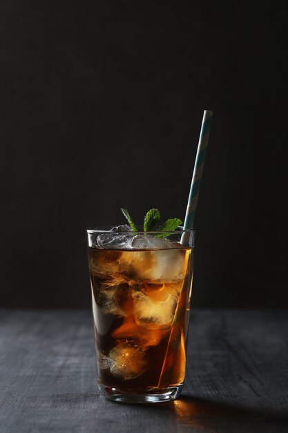 Ice tea with mint