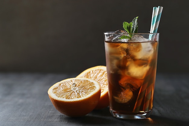 Ice tea with mint