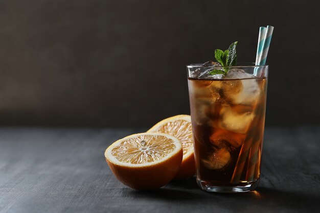 Ice tea with mint