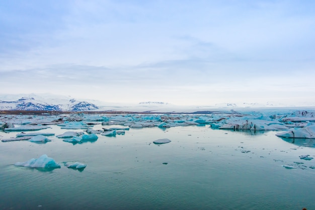 氷河ラグーン、アイスランドの氷山。