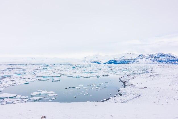 氷河ラグーン、アイスランドの氷山。