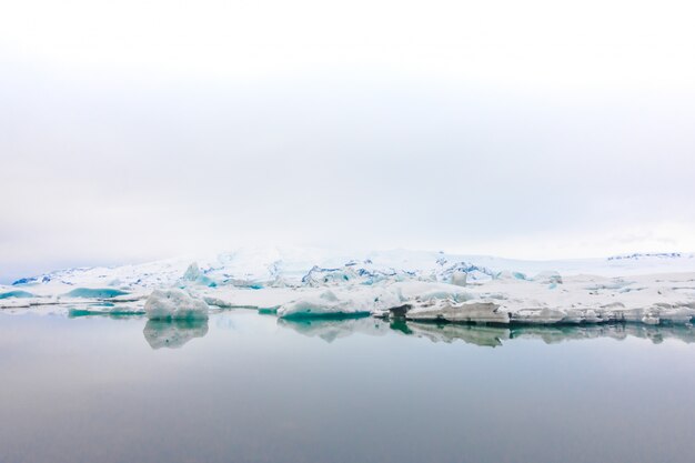 Icebergs in Glacier Lagoon, Iceland .