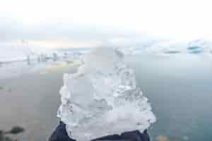 Foto gratuita iceberg in glacier lagoon, islanda.
