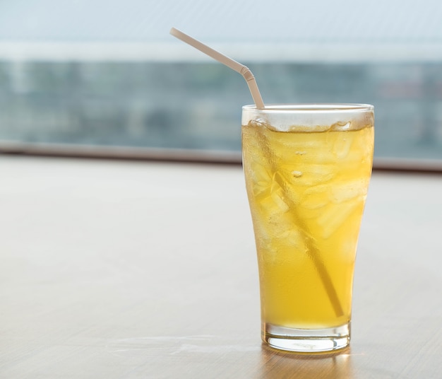 Iced Chrysanthemum tea glass