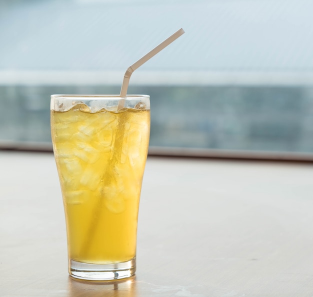 Iced Chrysanthemum tea glass