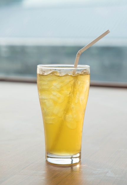 Iced Chrysanthemum tea glass