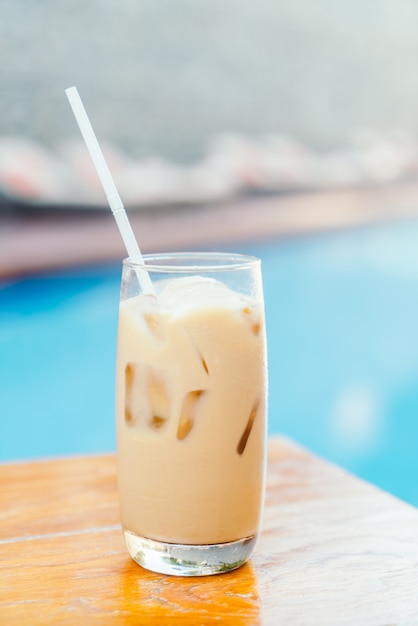 Iced coffee glass