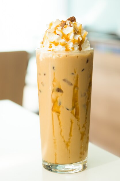 Iced coffee glass