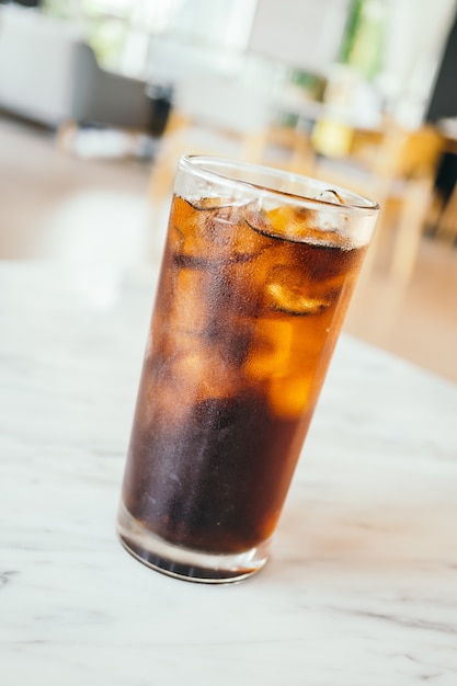 Free photo iced cola glass