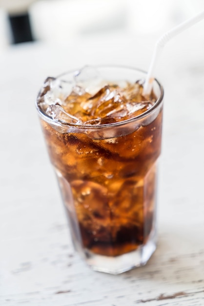 iced cola on the table