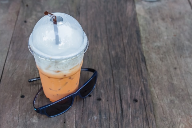 Free photo iced milk tea