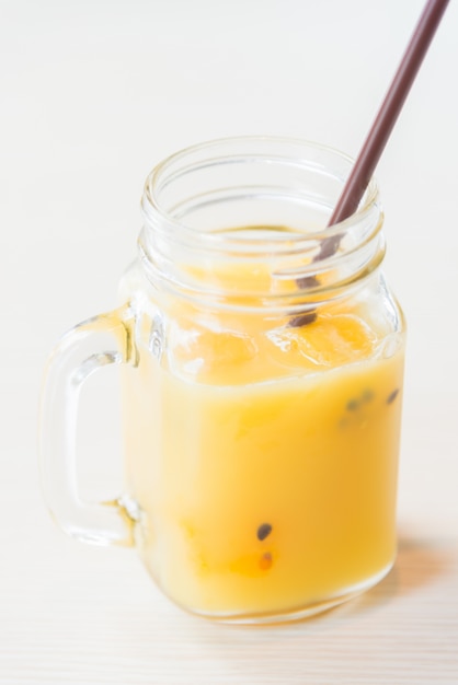 Iced Passion fruit glass