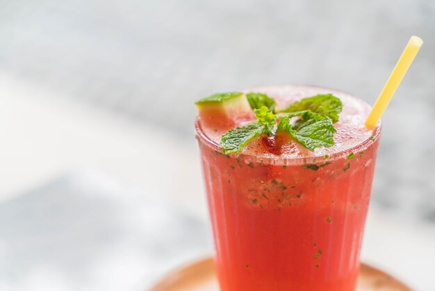 iced watermelon with mint