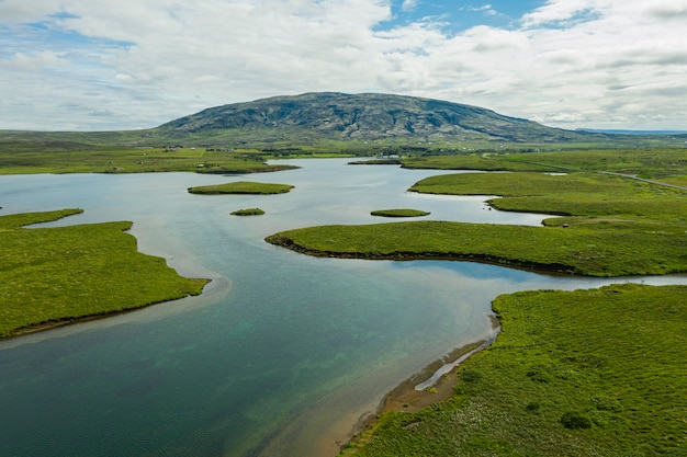 Iceland landscape of beautiful plains